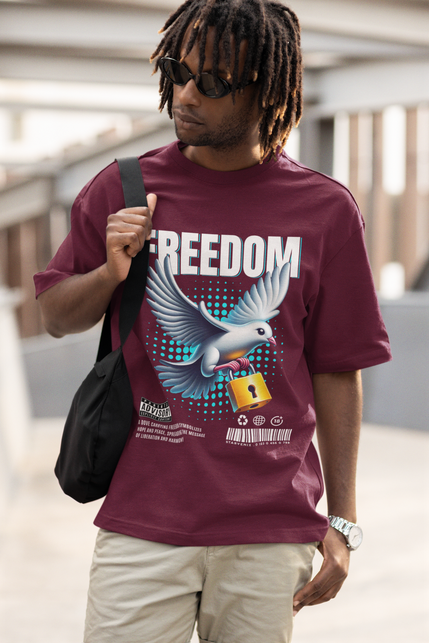 Wings of Freedom Unisex Oversize Shirt